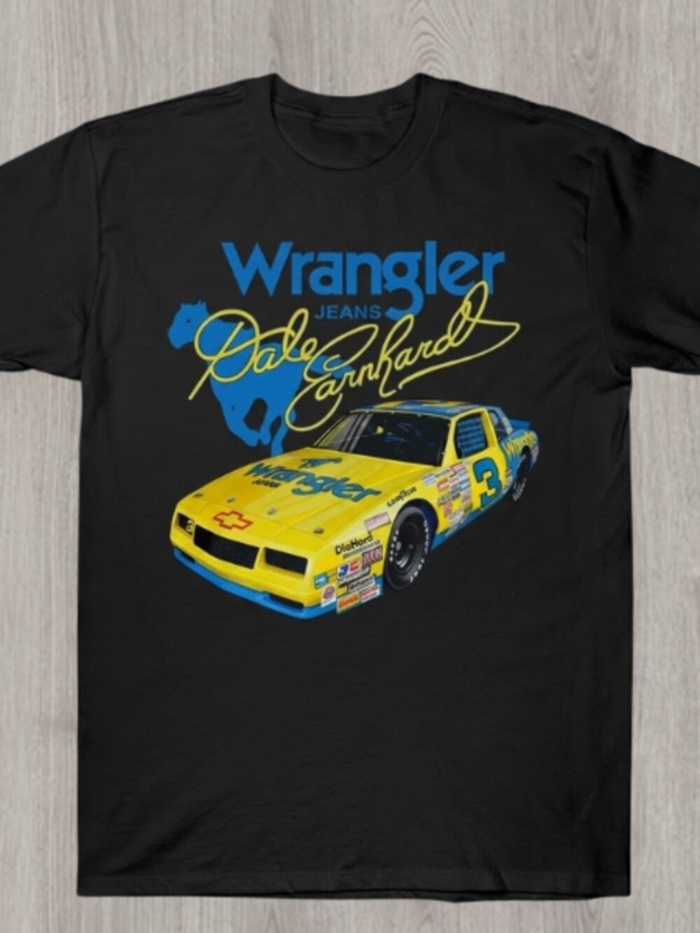 Classic Wrangler Jeans Dale Earnhardt Race Car Graphic Tee
